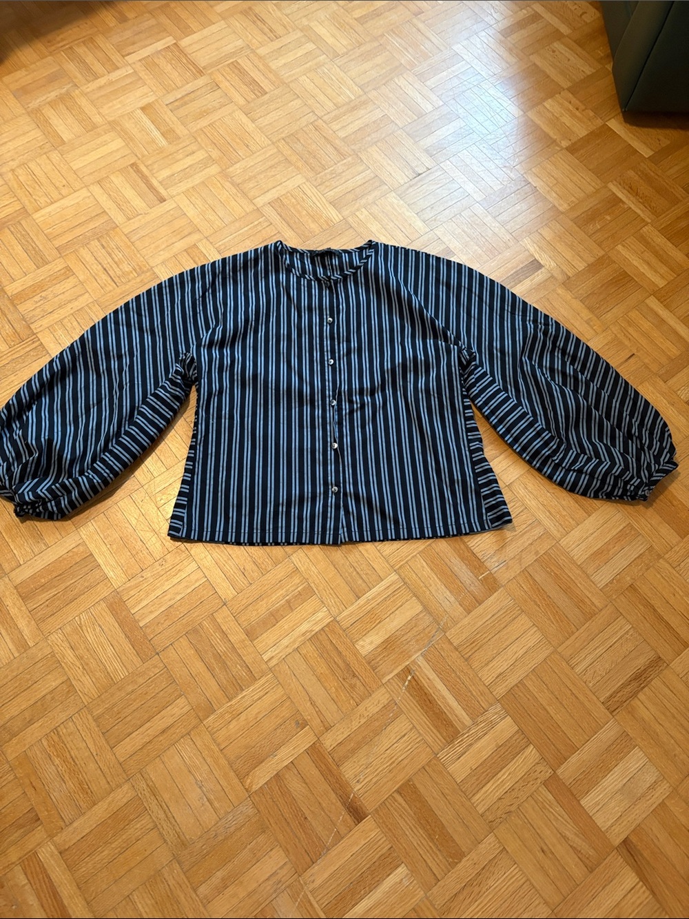 Club Monaco Striped Button-Front Women's Top
